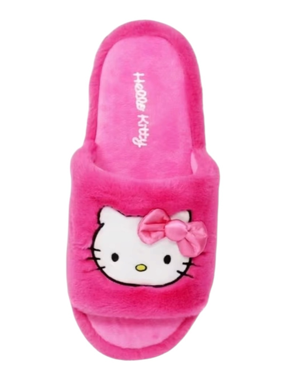 Hello Kitty Women’s Plush Slide Slippers Pink Size 5-6 💕🐱